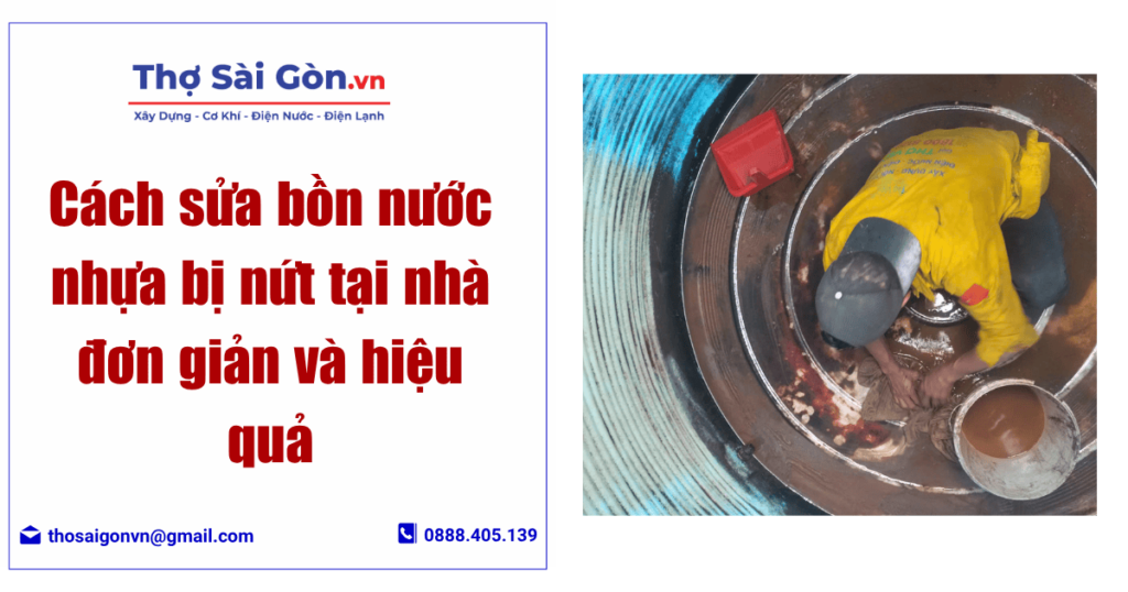 Cách sửa bồn nước nhựa bị nứt