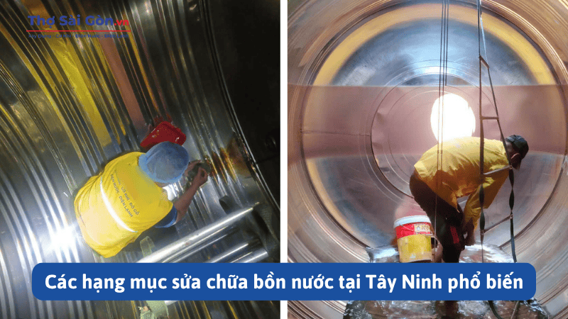 Các hạng mục sửa chữa bồn nước tại Tây Ninh phổ biến