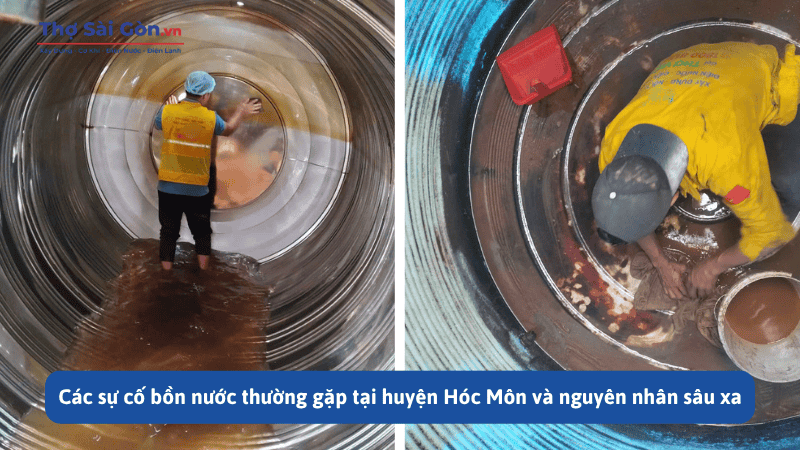 Các sự cố bồn nước thường gặp tại huyện Hóc Môn và nguyên nhân sâu xa