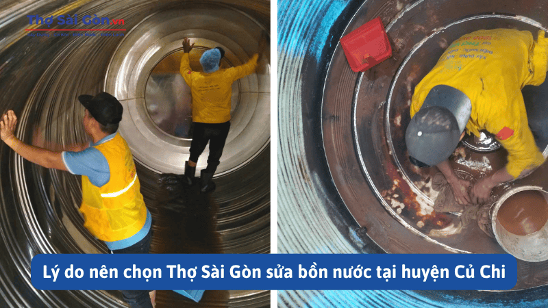 Lý do nên chọn Thợ Sài Gòn sửa bồn nước tại huyện Củ Chi