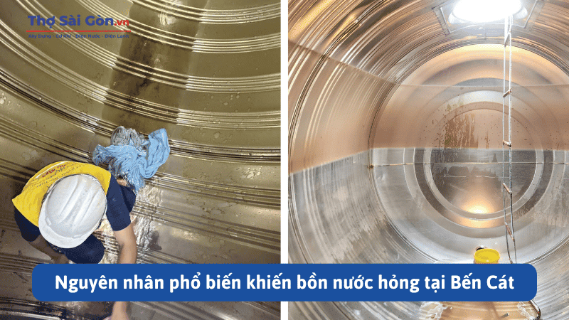 Nguyên nhân phổ biến khiến bồn nước hỏng tại Bến Cát