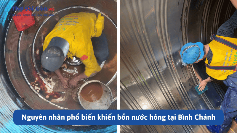 Nguyên nhân phổ biến khiến bồn nước hỏng tại Bình Chánh