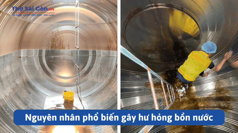 Nguyên nhân phổ biến gây hư hỏng bồn nước
