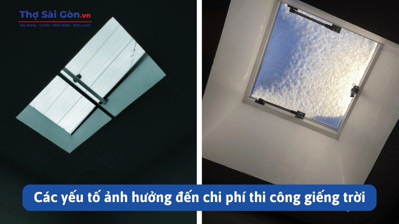 Các yếu tố ảnh hưởng đến chi phí thi công giếng trời