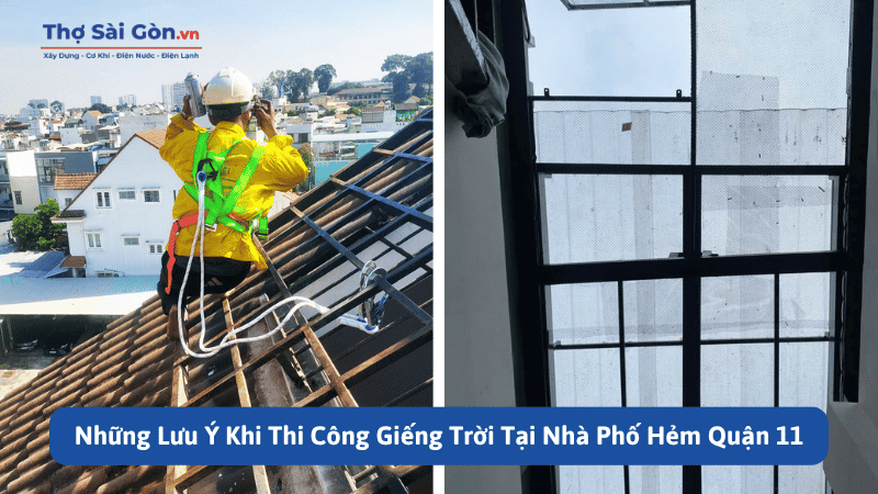 Những Lưu Ý Khi Thi Công Giếng Trời Tại Nhà Phố Hẻm Quận 11