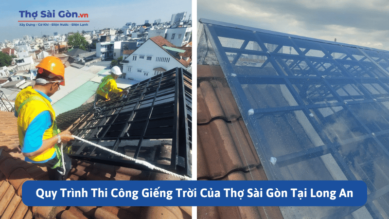 Quy Trình Thi Công Giếng Trời Của Thợ Sài Gòn Tại Long An