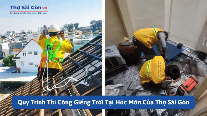 Quy Trình Thi Công Giếng Trời Tại Hóc Môn Của Thợ Sài Gòn