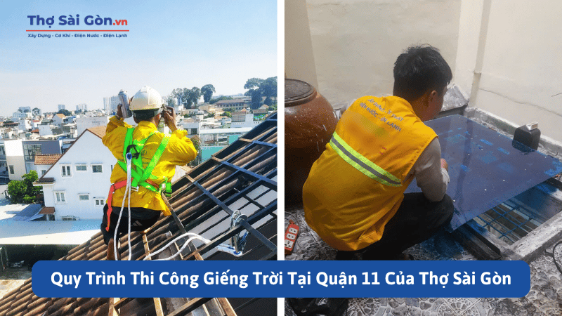 Quy Trình Thi Công Giếng Trời Tại Quận 11 Của Thợ Sài Gòn