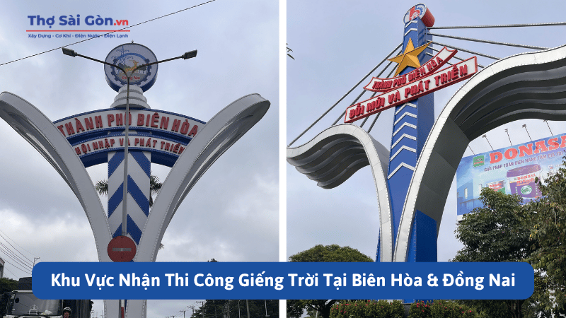 Khu Vực Nhận Thi Công Giếng Trời Tại Biên Hòa & Đồng Nai