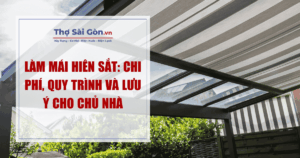 Làm mái hiên sắt