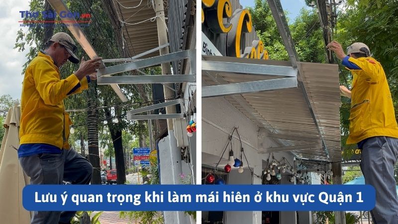 Lưu ý quan trọng khi làm mái hiên ở khu vực Quận 1