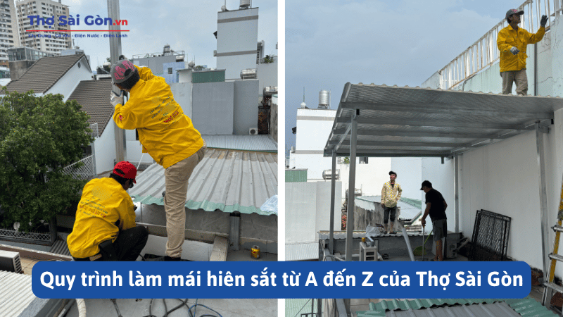 Quy trình làm mái hiên sắt từ A đến Z