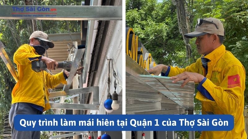 Quy trình làm mái hiên tại Quận 1