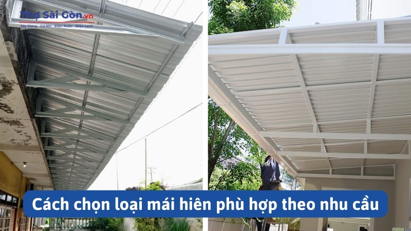 Cách chọn loại mái hiên phù hợp theo nhu cầu