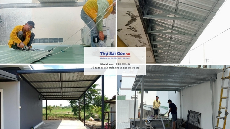 Dịch vụ làm mái hiên Quận 8 của Thợ Sài Gòn