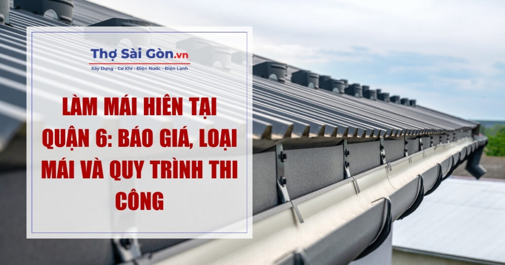 Làm mái hiên tại quận 6: Báo giá, loại mái và quy trình thi công 1 Làm mái hiên tại quận 6