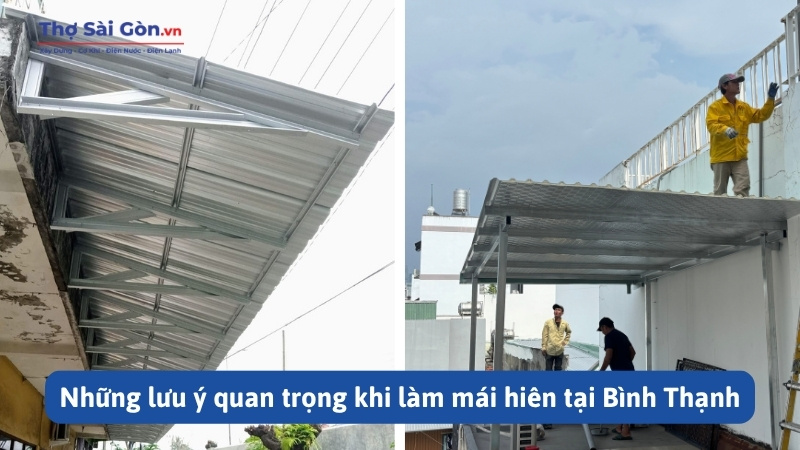Làm mái hiên tại Bình Thạnh - Giá bao nhiêu, chọn loại nào phù hợp? 4 Những lưu ý quan trọng khi làm mái hiên tại Bình Thạnh