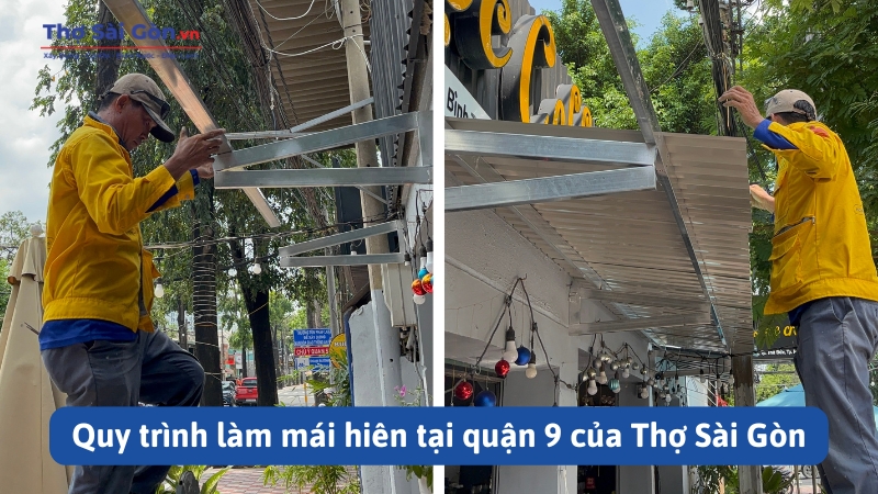Làm Mái Hiên Tại Quận 9 - Báo Giá, So Sánh Vật Liệu Và Tư Vấn Chọn Loại Phù Hợp 3 Quy trình làm mái hiên tại quận 9