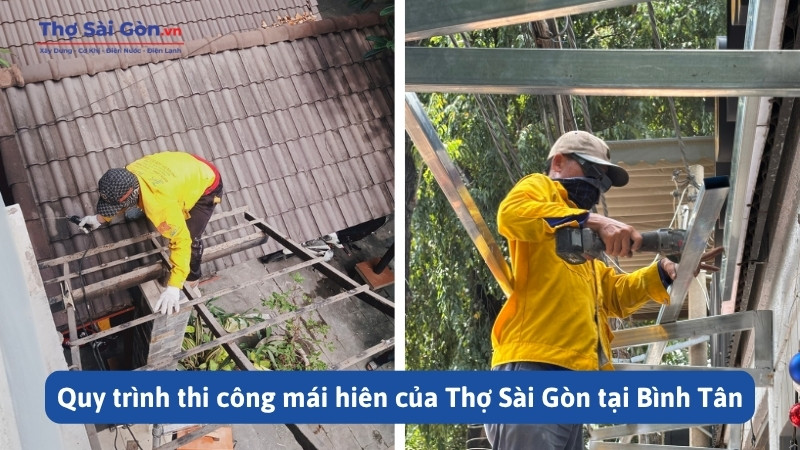 Làm Mái Hiên Tại Bình Tân – Báo Giá, Loại Mái Và Quy Trình Thi Công 3 Quy trình thi công mái hiên của Thợ Sài Gòn tại Bình Tân