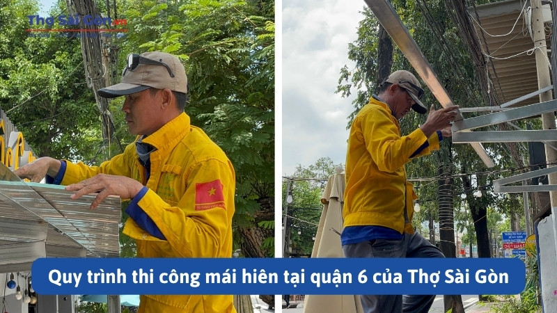 Làm mái hiên tại quận 6: Báo giá, loại mái và quy trình thi công 3 Quy trình thi công mái hiên tại quận 6