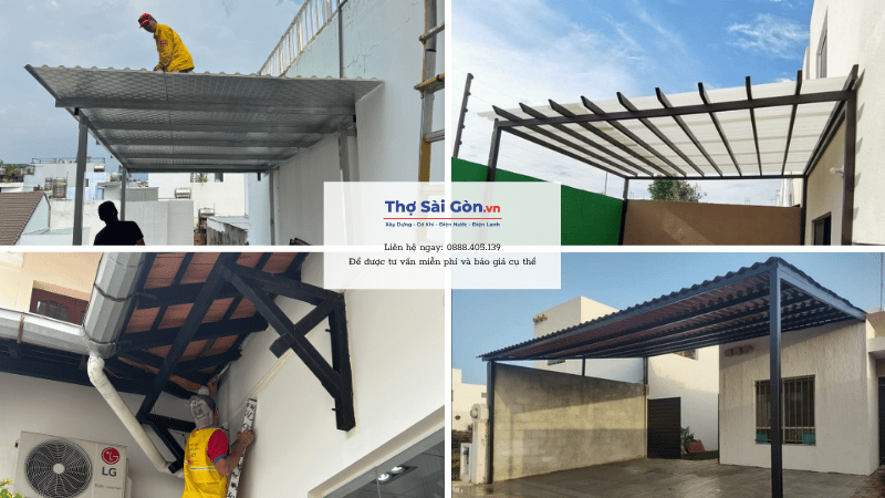 Các loại mái hiên phổ biến tại Thủ Dầu Một
