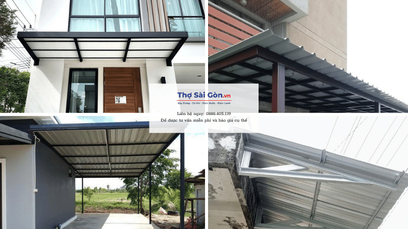 Làm mái hiên tại Hóc Môn – Thi công chắc chắn, phù hợp từng công trình 2 Các loại mái hiên phù hợp để thi công tại Hóc Môn