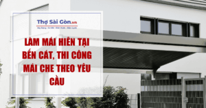 Làm mái hiên tại Bến Cát