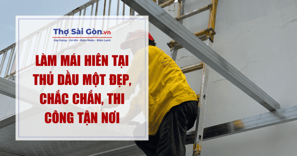 Làm mái hiên tại Thủ Dầu Một đẹp, chắc chắn, thi công tận nơi 1