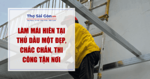 Làm mái hiên tại Thủ Dầu Một đẹp, chắc chắn, thi công tận nơi