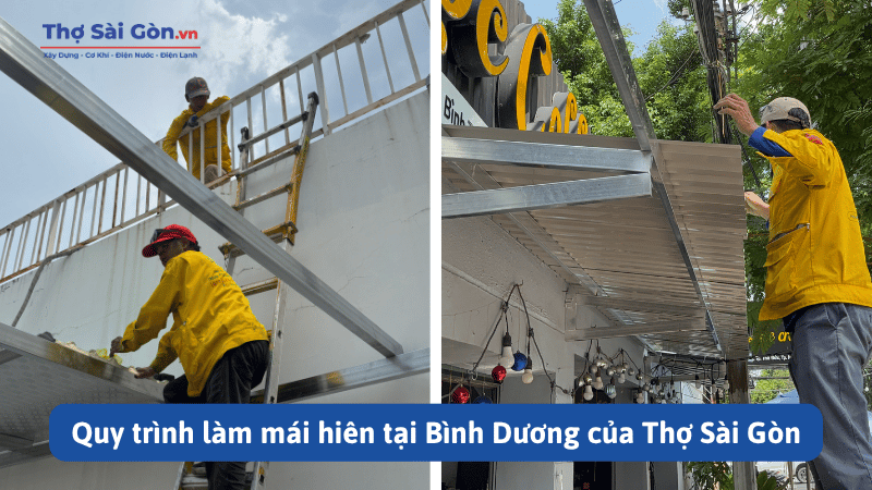 Làm mái hiên tại Bình Dương bền đẹp, thi công theo yêu cầu 4 Quy trình làm mái hiên tại Bình Dương