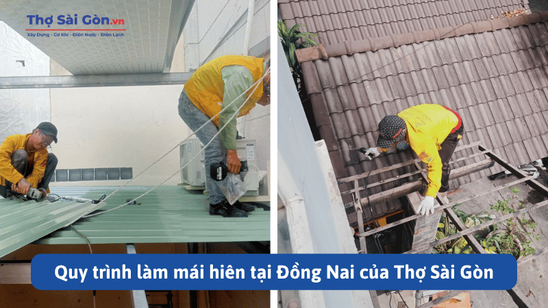 Làm mái hiên tại Đồng Nai bền đẹp, thi công theo yêu cầu 4 Quy trình làm mái hiên tại Đồng Nai của Thợ Sài Gòn